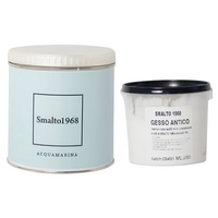 Smalto1968 base acqua gesso antico shabby chic finitura opaca multicolore l 0.5 *** colore- acquamarina, confezione 1