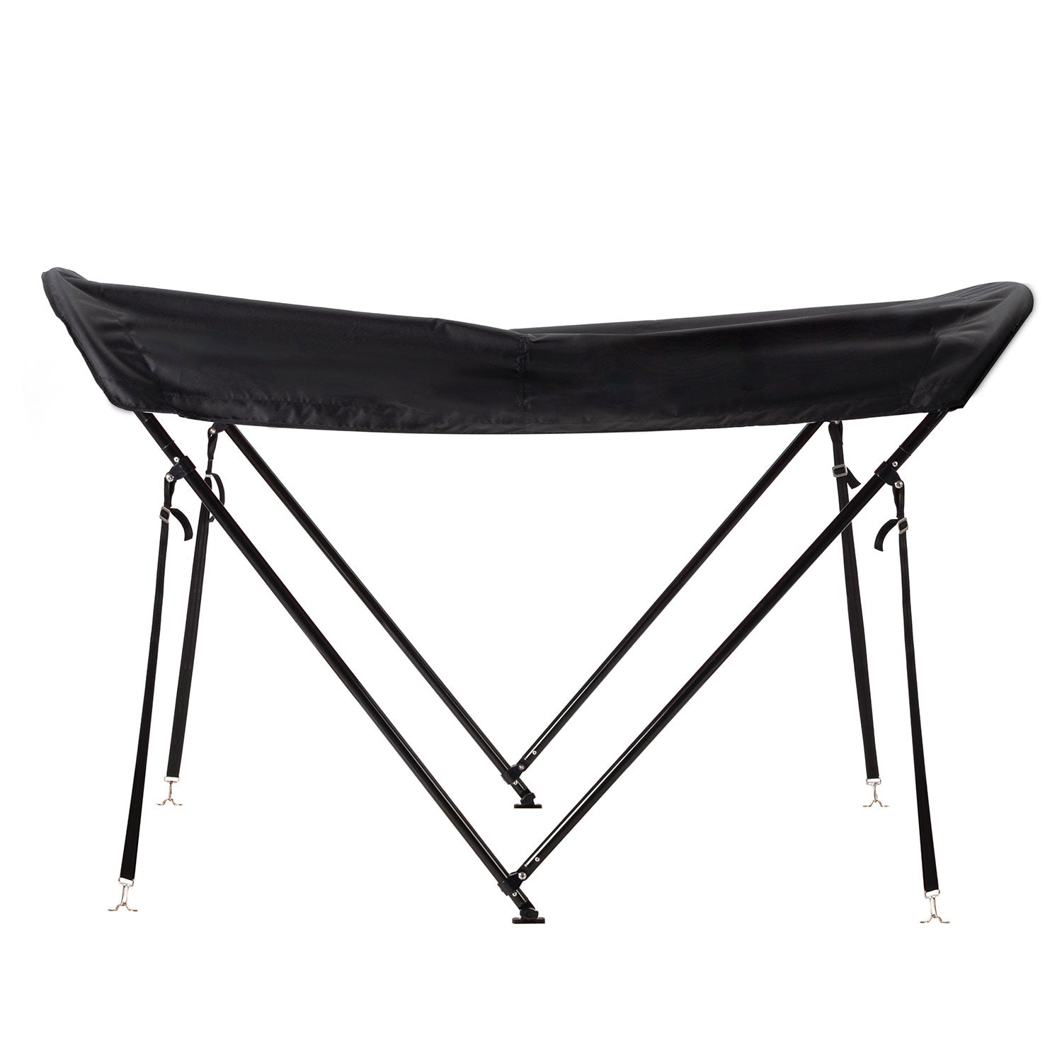 Tendalino Coprisole 130-150Cm Con Struttura Nero Opaco Per Barche In Vetroresina