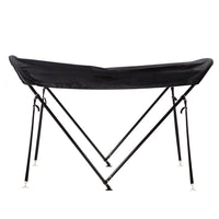 Tendalino Coprisole 130-150Cm Con Struttura Nero Opaco Per Barche In Vetroresina