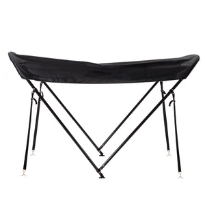 Tendalino Coprisole 130-150Cm Con Struttura Nero Opaco Per Barche In Vetroresina