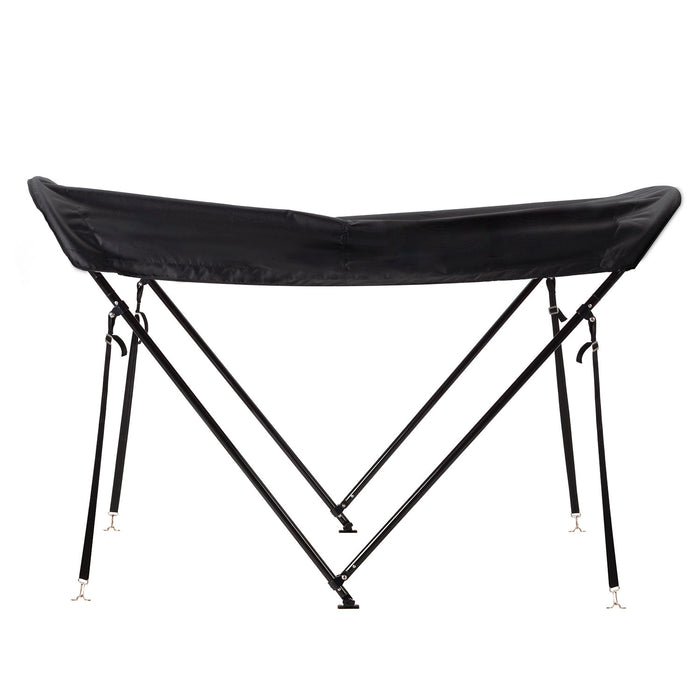 Tendalino Coprisole 130-150Cm Con Struttura Nero Opaco Per Barche In Vetroresina