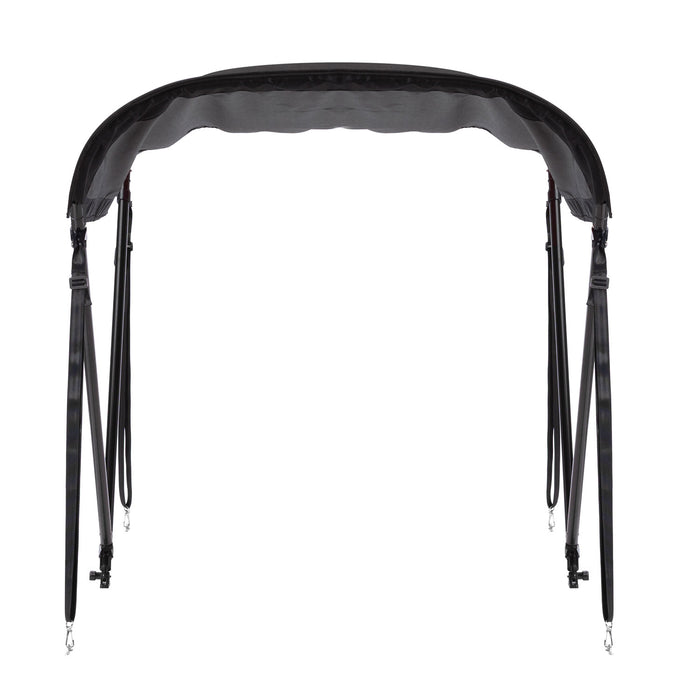 Tendalino Coprisole 130-150Cm Con Struttura Nero Opaco Per Barche In Vetroresina