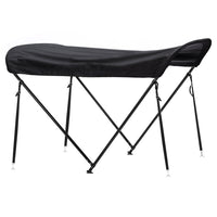 Tendalino Coprisole 130-150Cm Con Struttura Nero Opaco Per Barche In Vetroresina