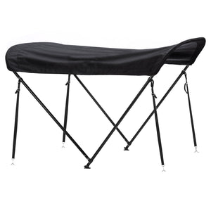 Tendalino Coprisole 130-150Cm Con Struttura Nero Opaco Per Barche In Vetroresina