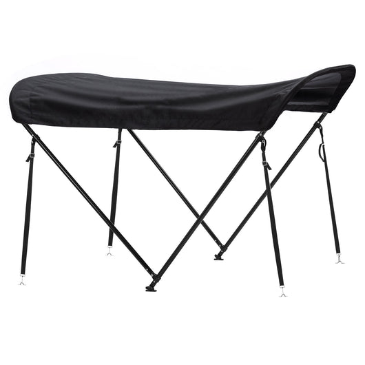 Tendalino Coprisole 130-150Cm Con Struttura Nero Opaco Per Barche In Vetroresina