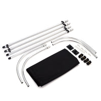 Tendalino Coprisole 130-150Cm Con Struttura Cromo Lucido Per Gommoni