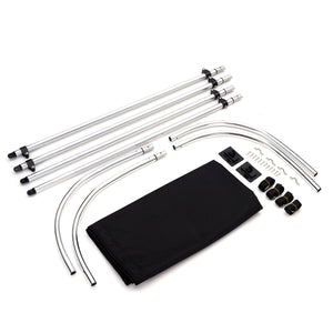 Tendalino Coprisole 130-150Cm Con Struttura Cromo Lucido Per Gommoni