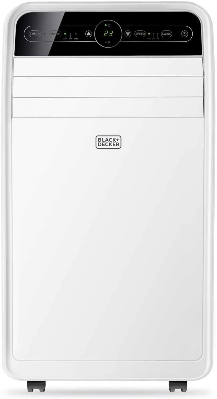 black & decker bxac9001e condizionatore climatizzatore portatile 9000 btu con telecomando, timer 24 ore, temperatura 16°c a 30°c