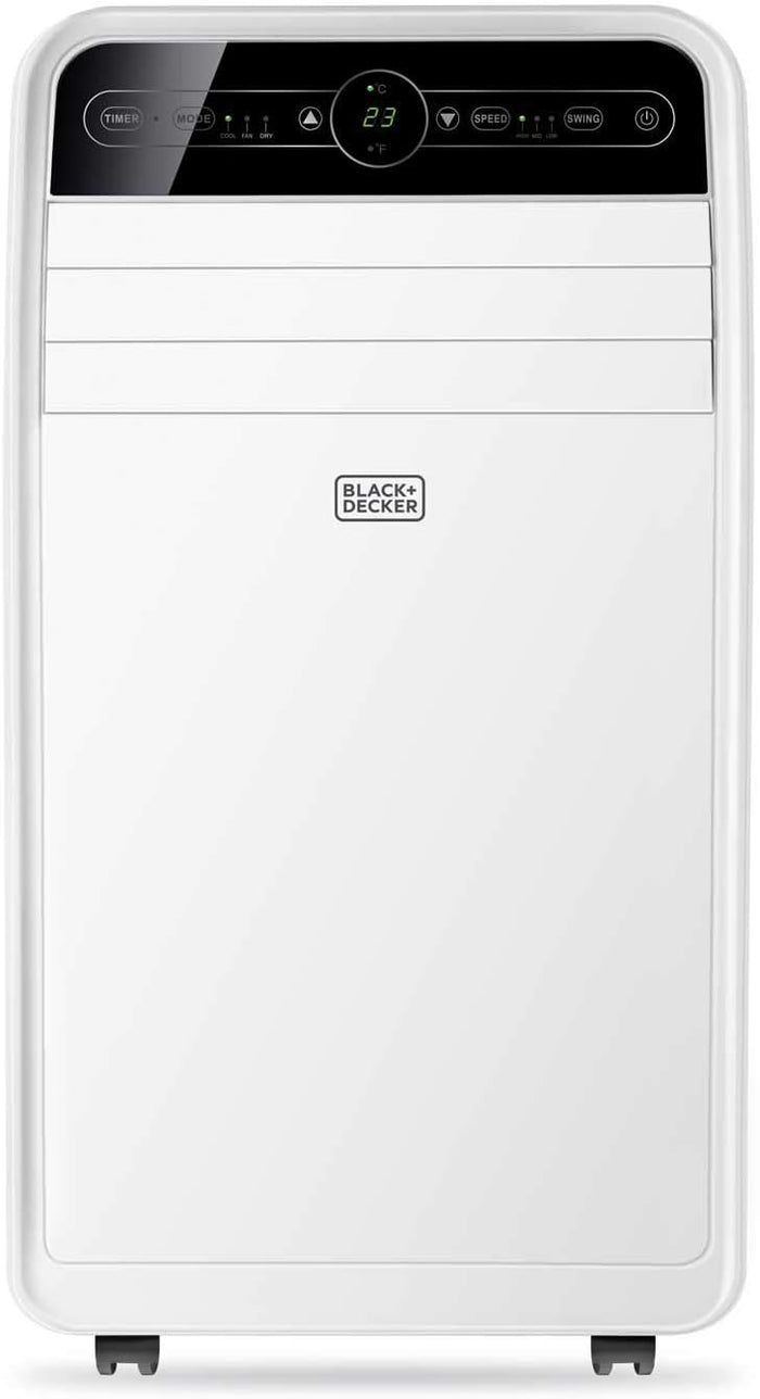 black & decker bxac9001e condizionatore climatizzatore portatile 9000 btu con telecomando, timer 24 ore, temperatura 16°c a 30°c