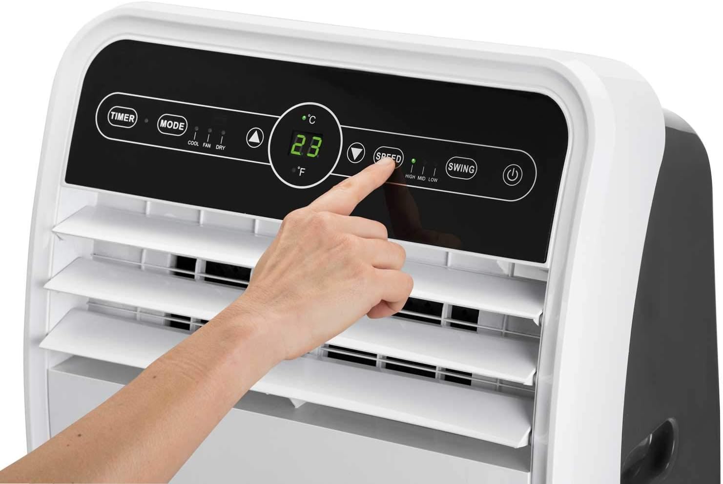 black & decker bxac9001e condizionatore climatizzatore portatile 9000 btu con telecomando, timer 24 ore, temperatura 16°c a 30°c