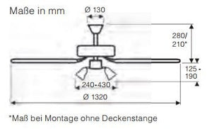 BLACK MAGIC 132, Ventilatore senza Luce, CasaFan