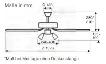 BLACK MAGIC 132, Ventilatore senza Luce, CasaFan