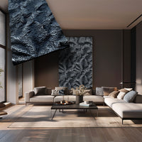 pannello di Rivestimento interno-esterno in PU effetto pietra nera EXTREME-REAL ed isolante 60x120cm