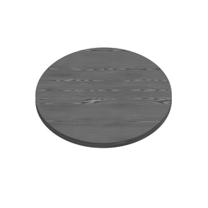 Artù - Ripiano per tavolo da pranzo rotondo ⌀ 120 cm in legno laminato, colore nero