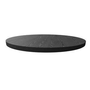 Artù - Ripiano per tavolo da pranzo rotondo ⌀ 120 cm in legno laminato, colore nero