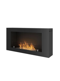 BLACKBOX - Biocamino da parete nero opaco Camino a bioetanolo