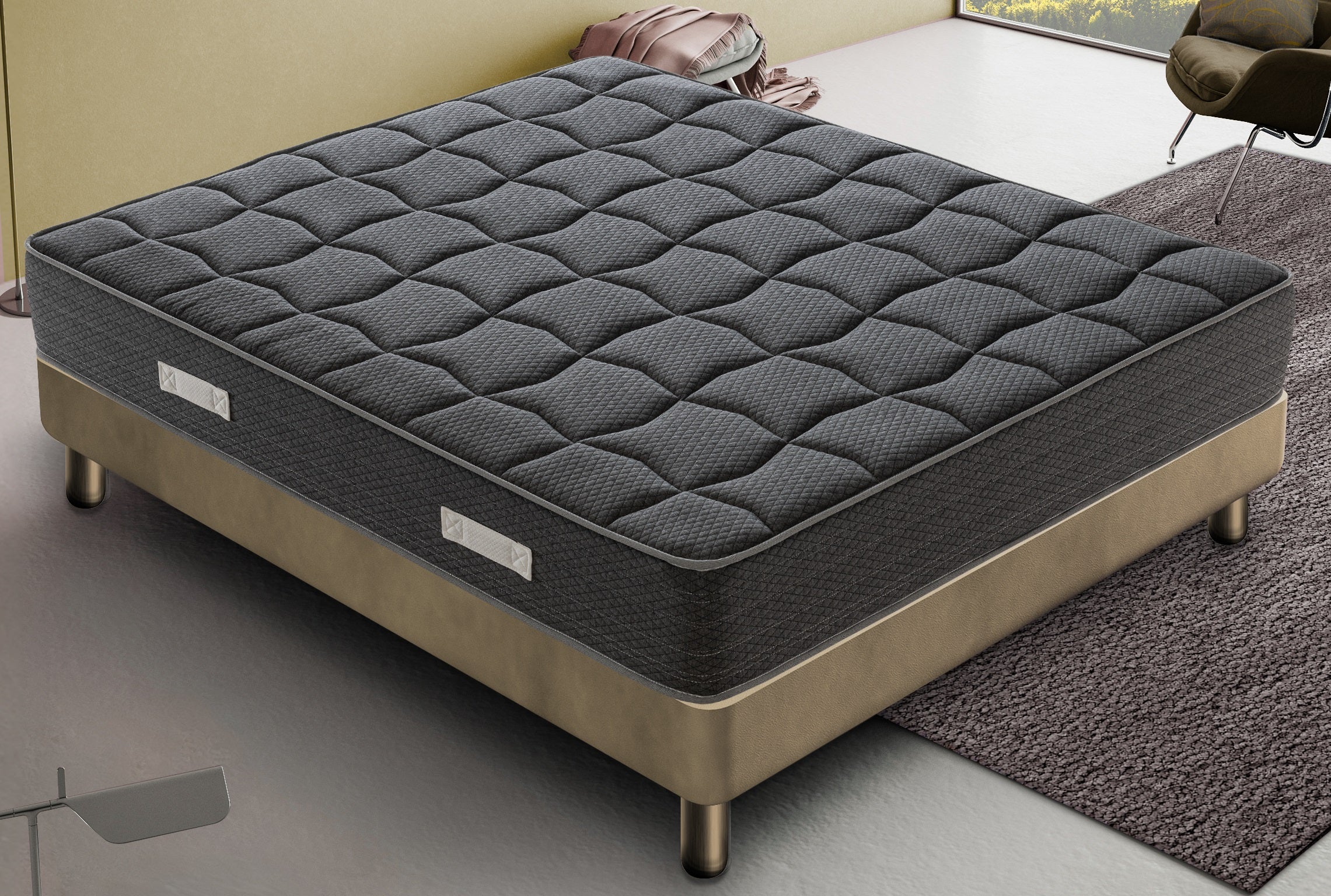 Materasso Singolo 80x200 Memory Foam - Altezza 20 cm - Ortopedico - Rigidità H4 – Blackmoon
