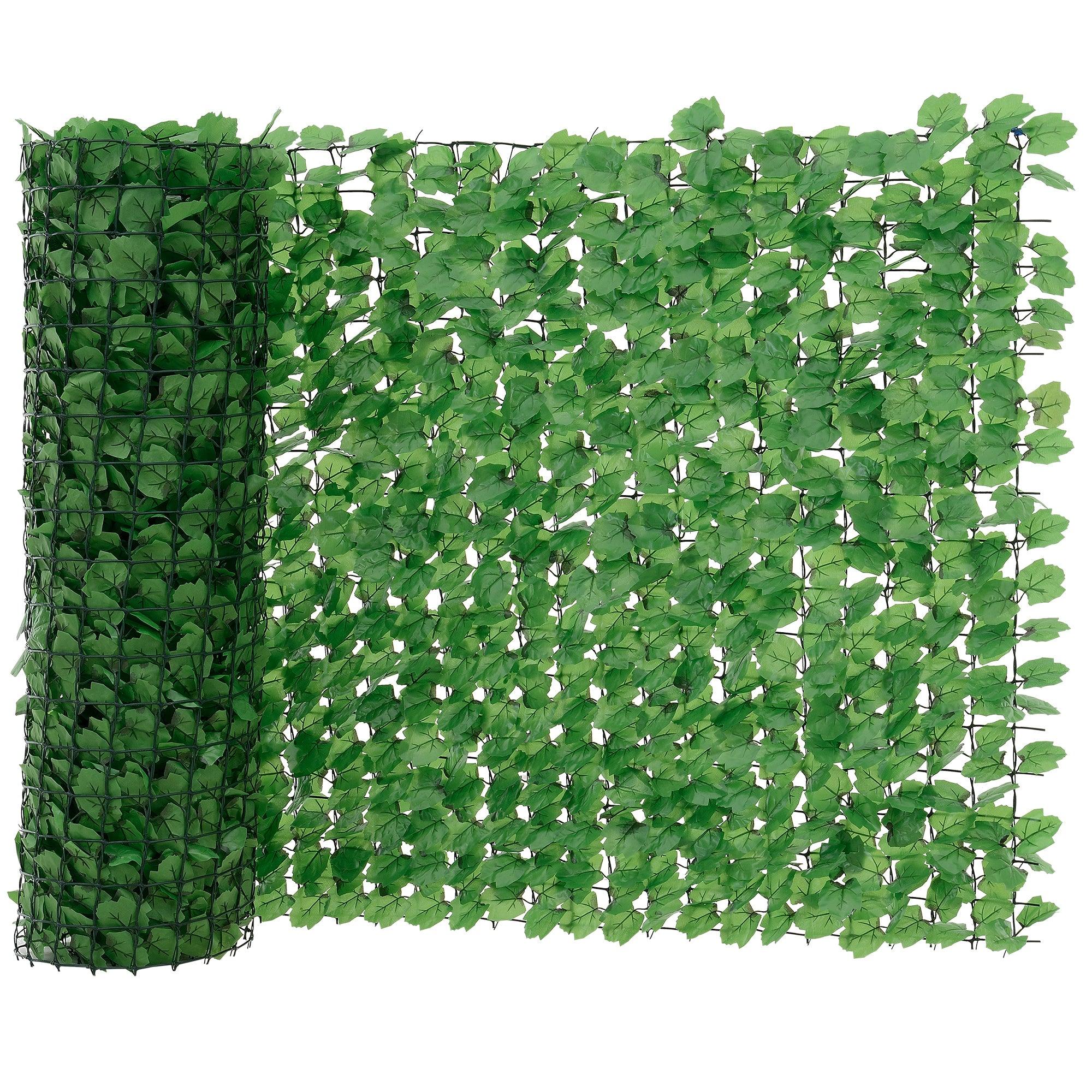 Recinzione con foglie frangivista filo di plastica poliestere 300 x 100 cm verde 03_0001443