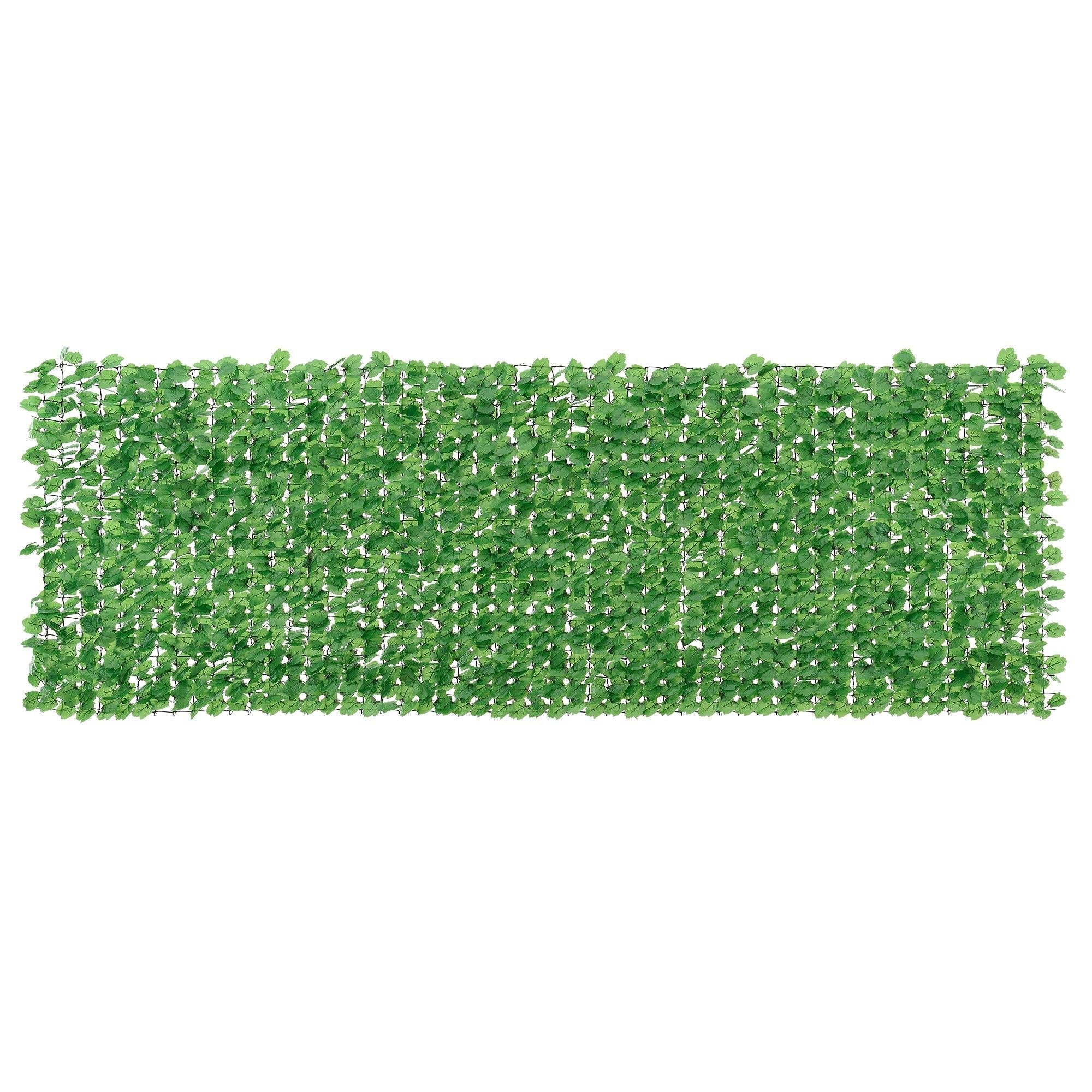 Recinzione con foglie frangivista filo di plastica poliestere 300 x 100 cm verde 03_0001443