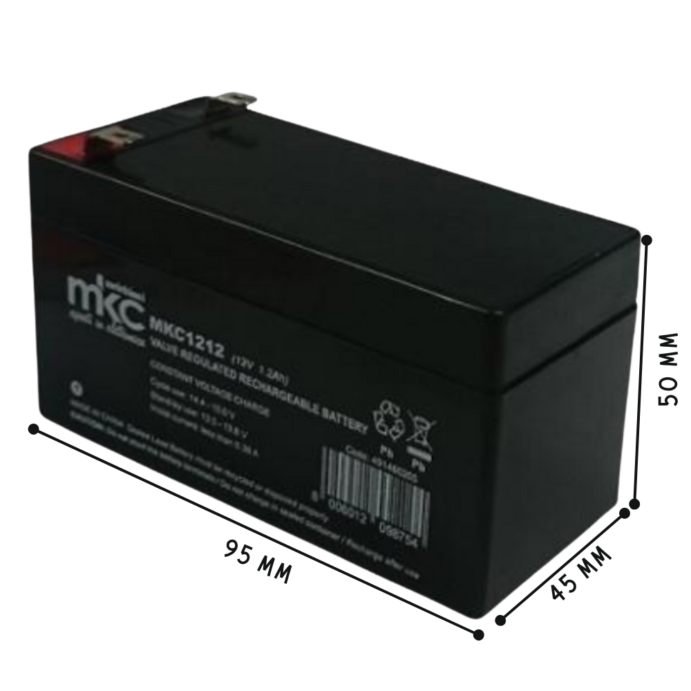 Batteria piombo 12 volt 1,3 ampere ricaricabile