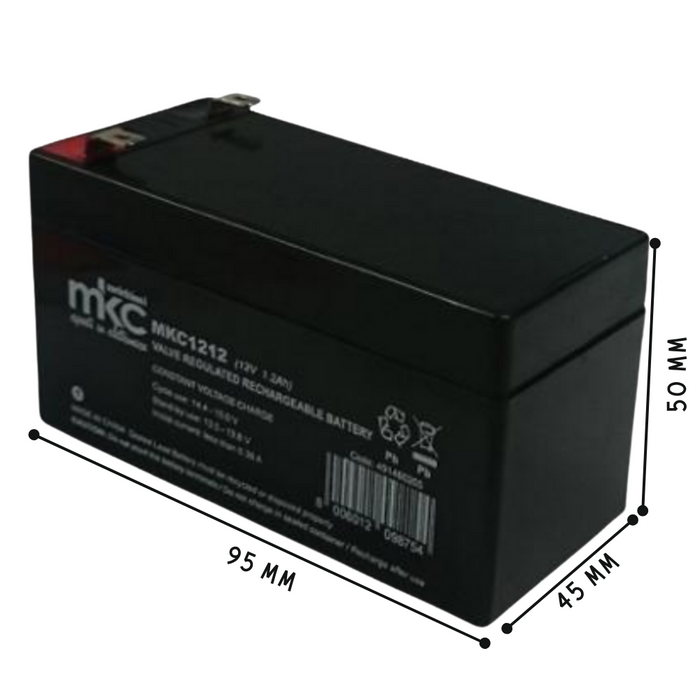 Batteria piombo 12 volt 1,3 ampere ricaricabile