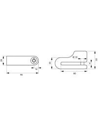 Antifurto Block bloccadisco per moto 10mm, 2 chiavi - THIRARD