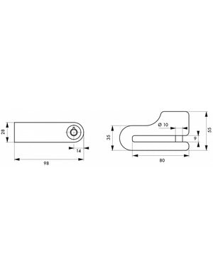 Antifurto Block bloccadisco per moto 10mm, 2 chiavi - THIRARD