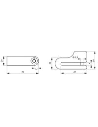 Antifurto Block bloccadisco per monopattino e scooter 5,5mm con cavo 2 chiavi