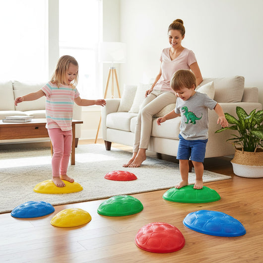 Blocchi antiscivolo per bambini sensoriali per equilibrio coordinazione, Blocchi antiscivolo per bambini 8 pezzi-Giochi su prato