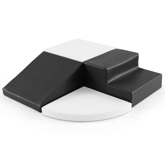 Set di blocchi in schiuma con velcro per arrampicarsi e gattonare per bambini-Set di blocchi morbidi per lo sviluppo dei bambini Bianco