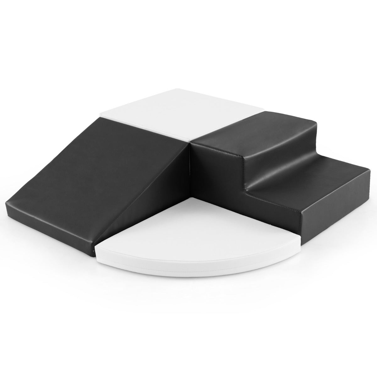 Set di blocchi in schiuma con velcro per arrampicarsi e gattonare per bambini-Set di blocchi morbidi per lo sviluppo dei bambini Bianco