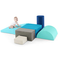 Blocchi rampicanti in schiuma per bambini 1-3 anni, Blocchi rampicanti set rampicante indoor con rettangoli Blu-Giocattoli educativi