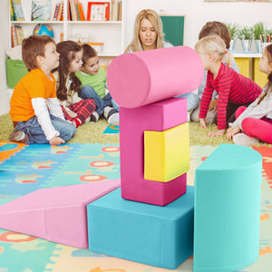 Blocchi rampicanti in schiuma per bambini 1-3 anni, Blocchi rampicanti set rampicante indoor con rettangoli Rosa-Giocattoli educativi