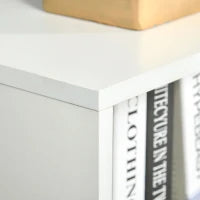 Scaffale Libreria con 3 Ripiani e 1 Armadietto in Legno, 40x30x129.5cm - Bianco