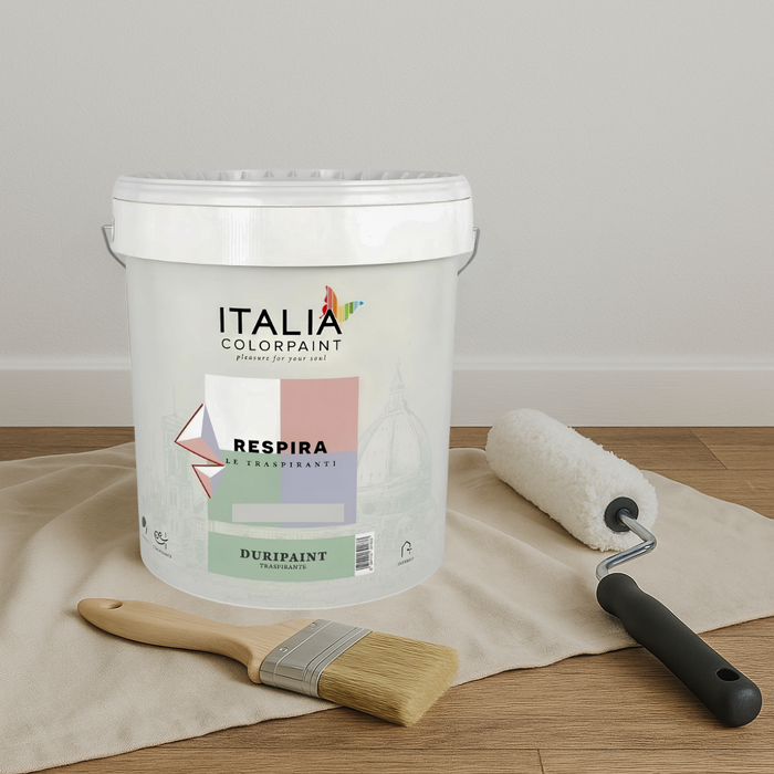 Idropittura traspirante semilavabile bianca vari formati respira duripaint *** formato 13 lt, confezione 1