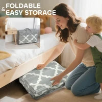 Tappeto da gioco per bambini pieghevole e reversibile, in schiuma spessa, 202 x 180,5 x 1 cm, Multicolore