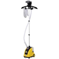 Stiratrice Verticale a Vapore, Stiratore Verticale 1950W da 1.4L con Asta Estendibile e 2 Rotelle per Abiti, Tende e Divani, in ABS e PP, 26x21.5x29 cm, Giallo