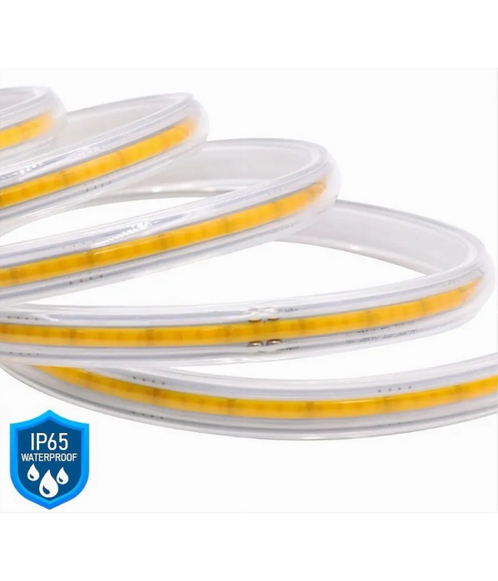 Trade Shop - Bobina 100mt Strip Led Cob 220v Esterno Ip65 Luce 3000k 4000k 6500k 220v-cob-288 - -bianco Freddo      -