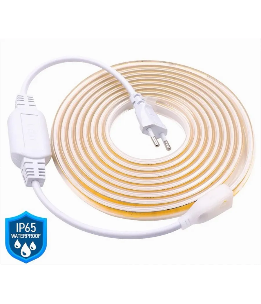 Trade Shop - Bobina 100mt Strip Led Cob 220v Esterno Ip65 Luce 3000k 4000k 6500k 220v-cob-288 - -bianco Freddo      -