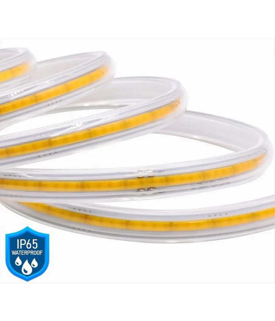 Trade Shop - Bobina 100mt Strip Led Cob 220v Esterno Ip65 Luce 3000k 4000k 6500k 220v-cob-288 - -bianco Caldo      -