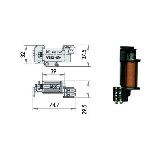 Bobina Elettroserrature V.12 07025-00-0 Cisa