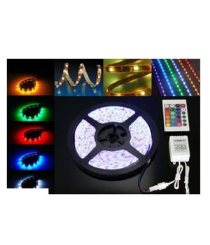 Bobina Striscia Led 5050 Flessibile 5 Mt Adesiva Luce Interno Esterno Ip65 Strip  -rgb      -