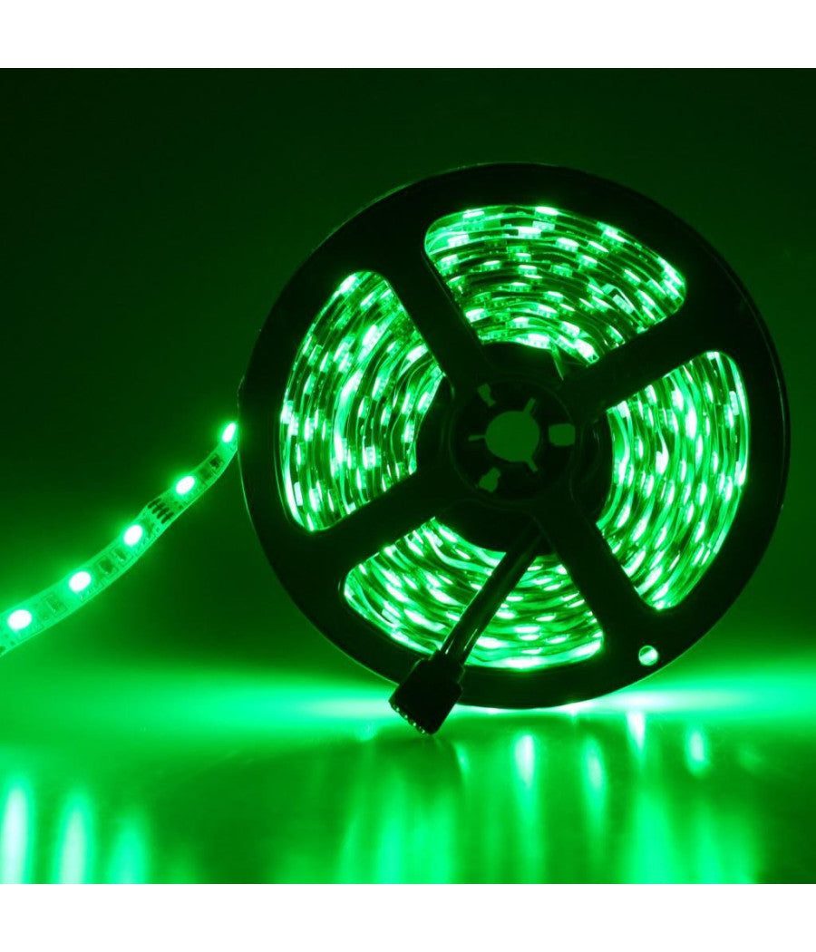 Bobina Striscia Strip Led 5050 Flessibile 5m 300 Led Adesiva Luce Interno Ip 20  -rgb      -