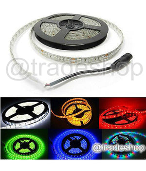 Bobina Striscia Strip Led 5050 Flessibile 5m Adesiva Luce Interno Esterno Ip65         