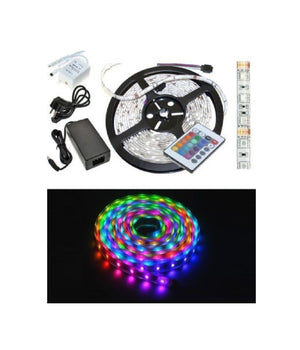 Bobina Striscia Strip Led 5050 Flessibile 5mt Adesiva Luce Interno Esterno Ip65         