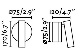 BOC, Applique a LED in Metallo per Interni, Faro Barcelona