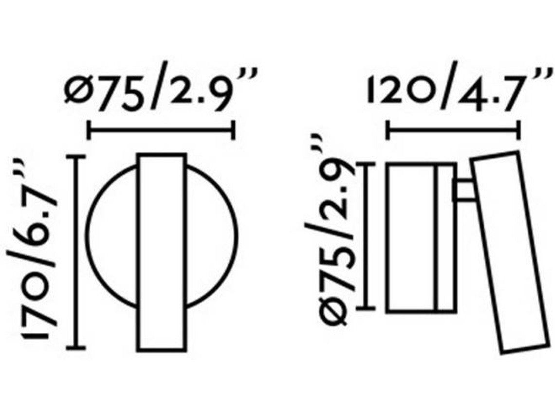 BOC, Applique a LED in Metallo per Interni, Faro Barcelona