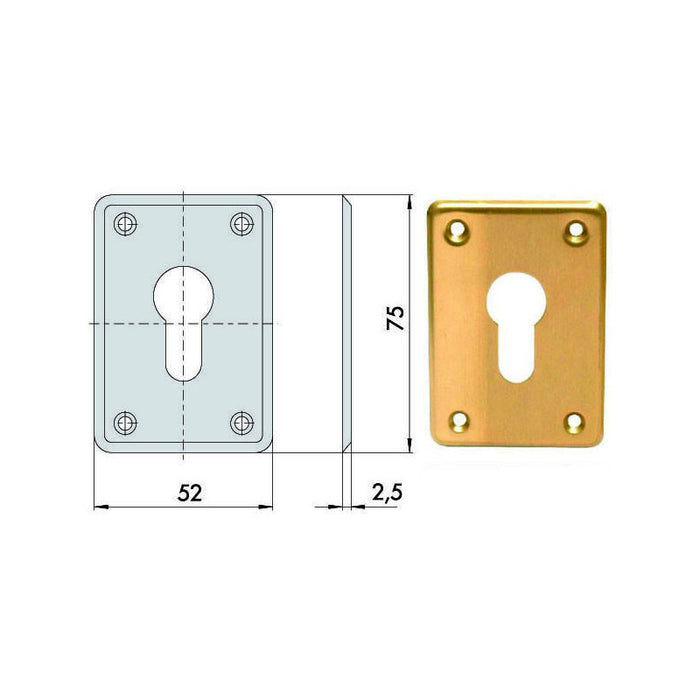 Bocchetta Rettangolare 06043-00-0 Cisa