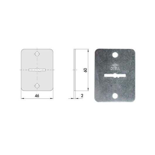 Bocchetta Rettangolare Dm 06124-00-0 Cisa