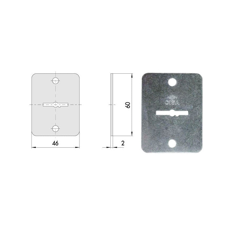 Bocchetta Rettangolare Dm 06124-00-0 Cisa